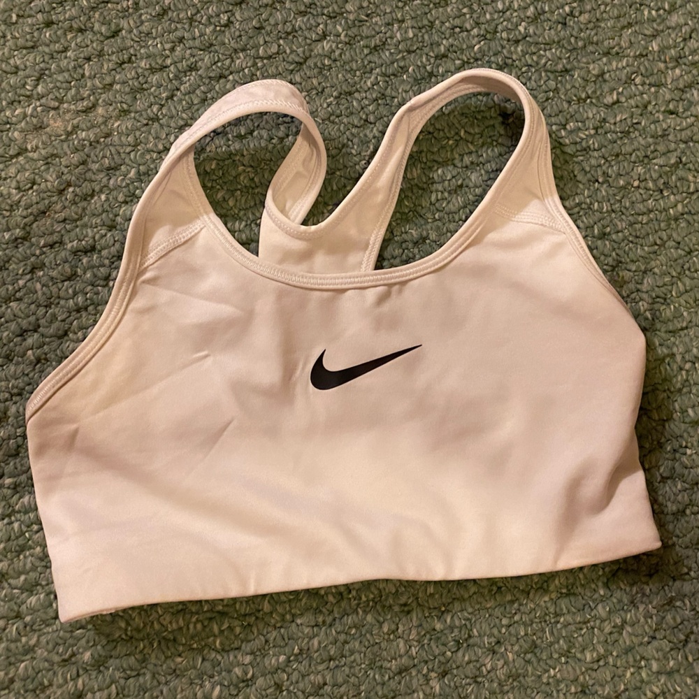 White Nike sports bra never used